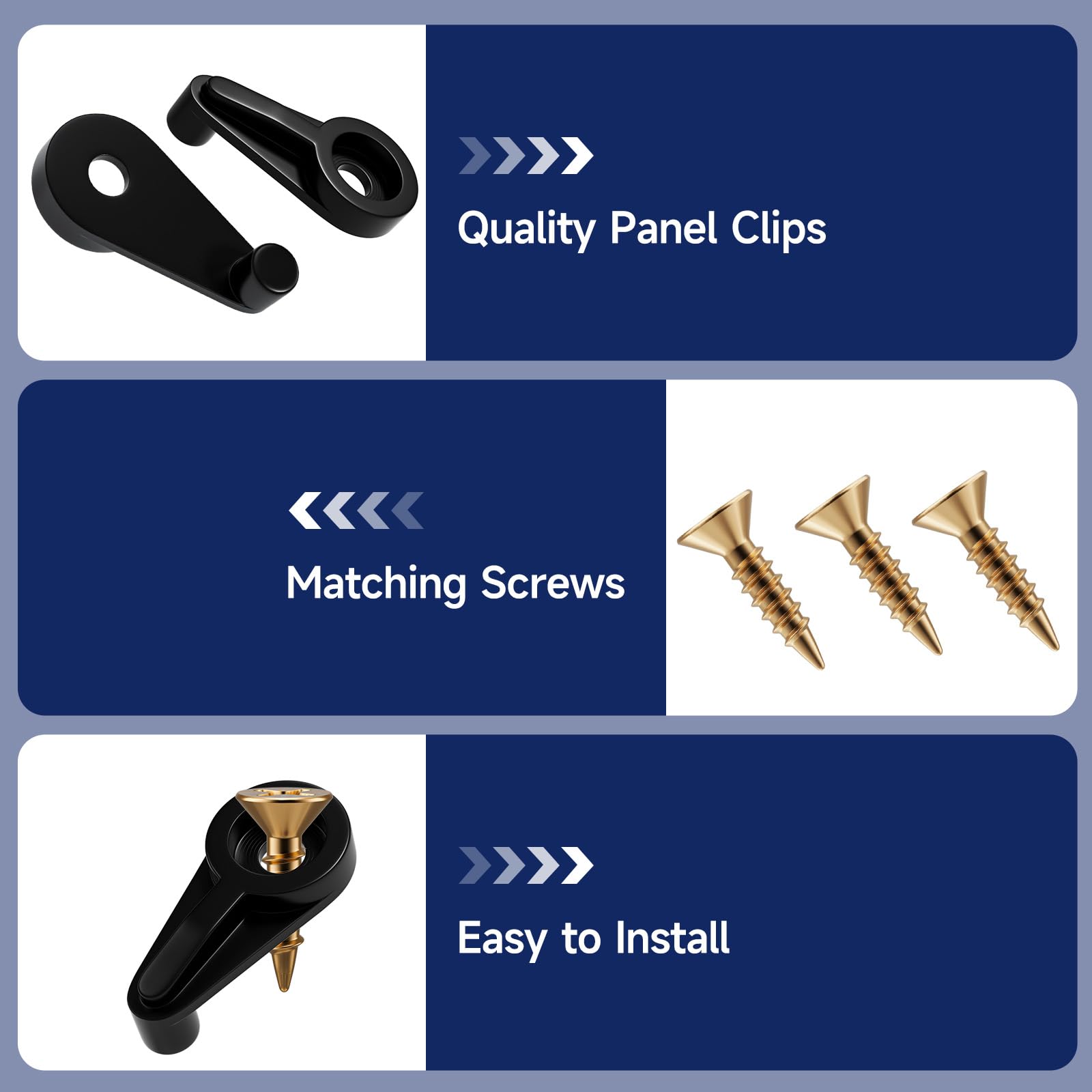 Black Glass Retainer Clips Kit - 100 Sets of 4mm Cabinet Door Glass Clips with Screws for Secure Glass Panel Installation in Kitchen Cabinets, Display Cases & Furniture