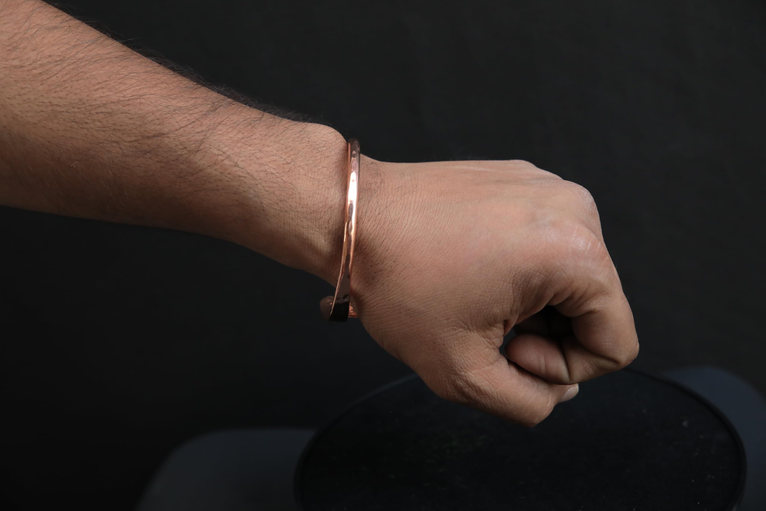 Handmade Solid Copper Cuff Bracelet for Men & Women - 100% Uncoated Pure Copper Jewelry - Perfect for Casual Wear, Gifts & Boho Fashion Accessories