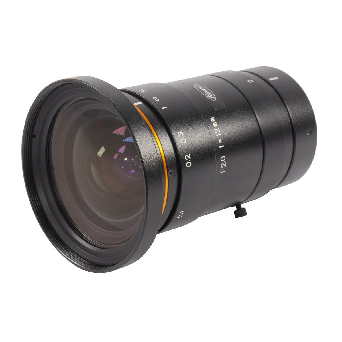 LM12XC 4/3 20MP 12mm F2.0 C Mount Lens - High Resolution Wide Angle Lens for CCTV, Machine Vision & Photography - Perfect for Surveillance, Industrial Inspection & Macro Shots