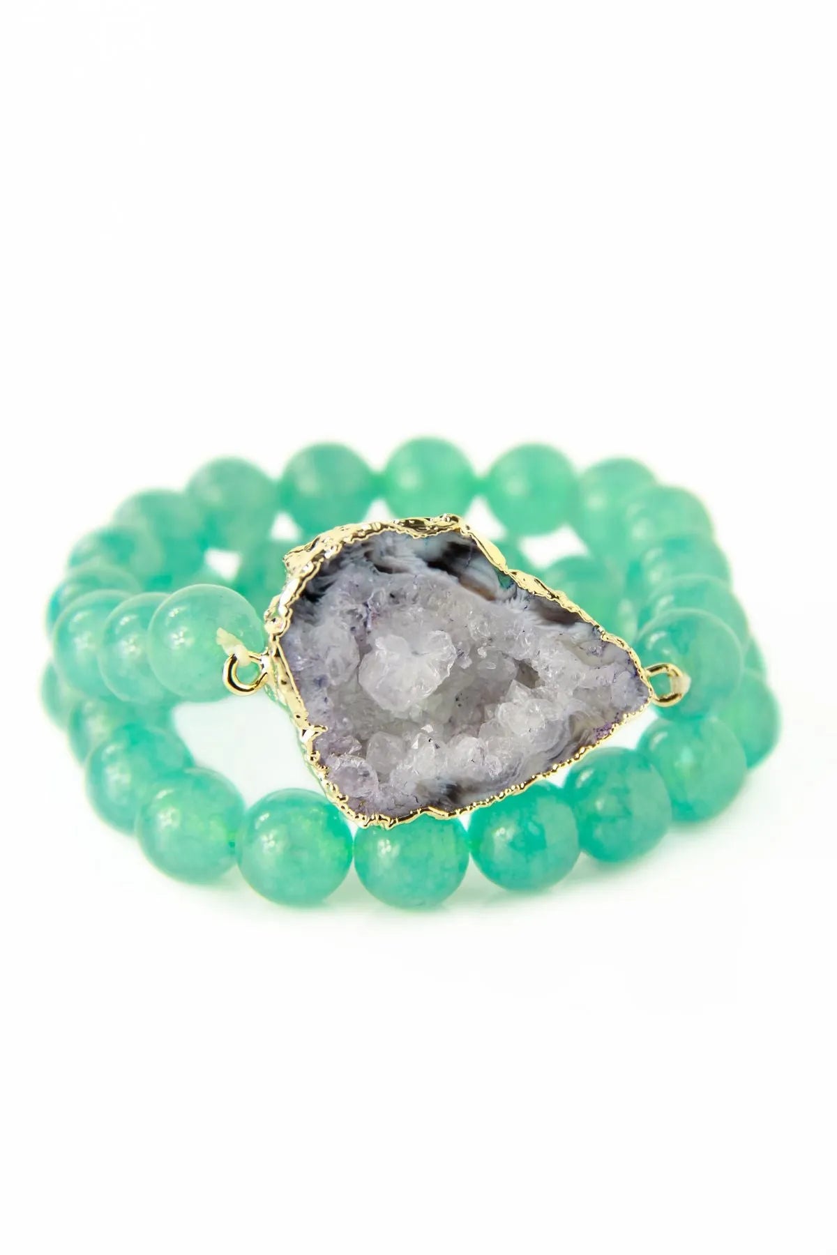 Natural Agate Beaded Bracelet for Women - Handmade Stretch Stone Crystal Jewelry for Boho Chic Style & Everyday Wear