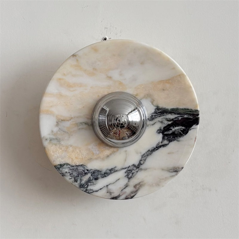 Calacatta Marble Wall Sconce Light - Modern Gold Finish Bathroom Vanity Lighting for Bedroom, Hallway & Living Room Decor