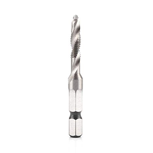 High-Speed Steel M5 1/4-Inch Hex Shank Auger Drill Bit Set with Taper Tap for Integrated Screw Machine - Perfect for Woodworking, Metal Drilling & DIY Projects