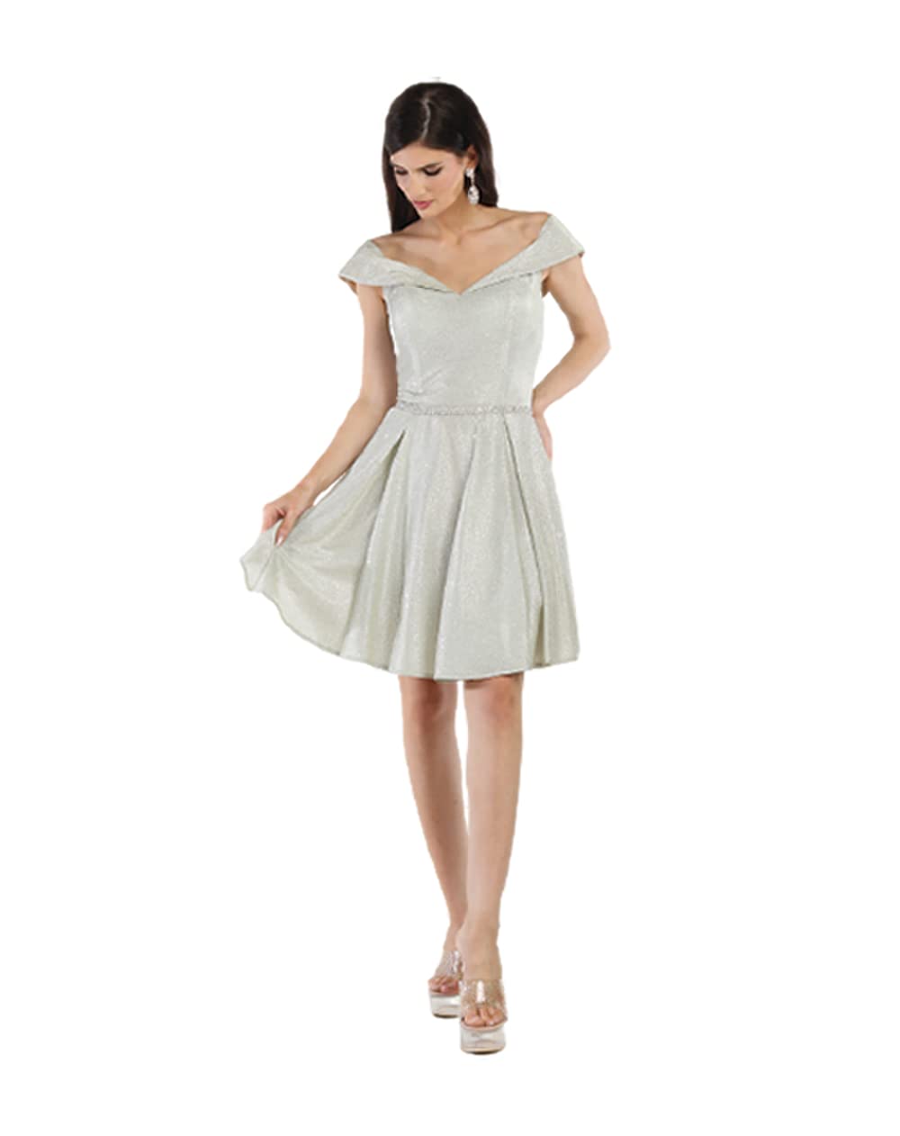 Elegant Off The Shoulder Homecoming Dress FDS1877 - Perfect for Prom, Party & Special Occasions
