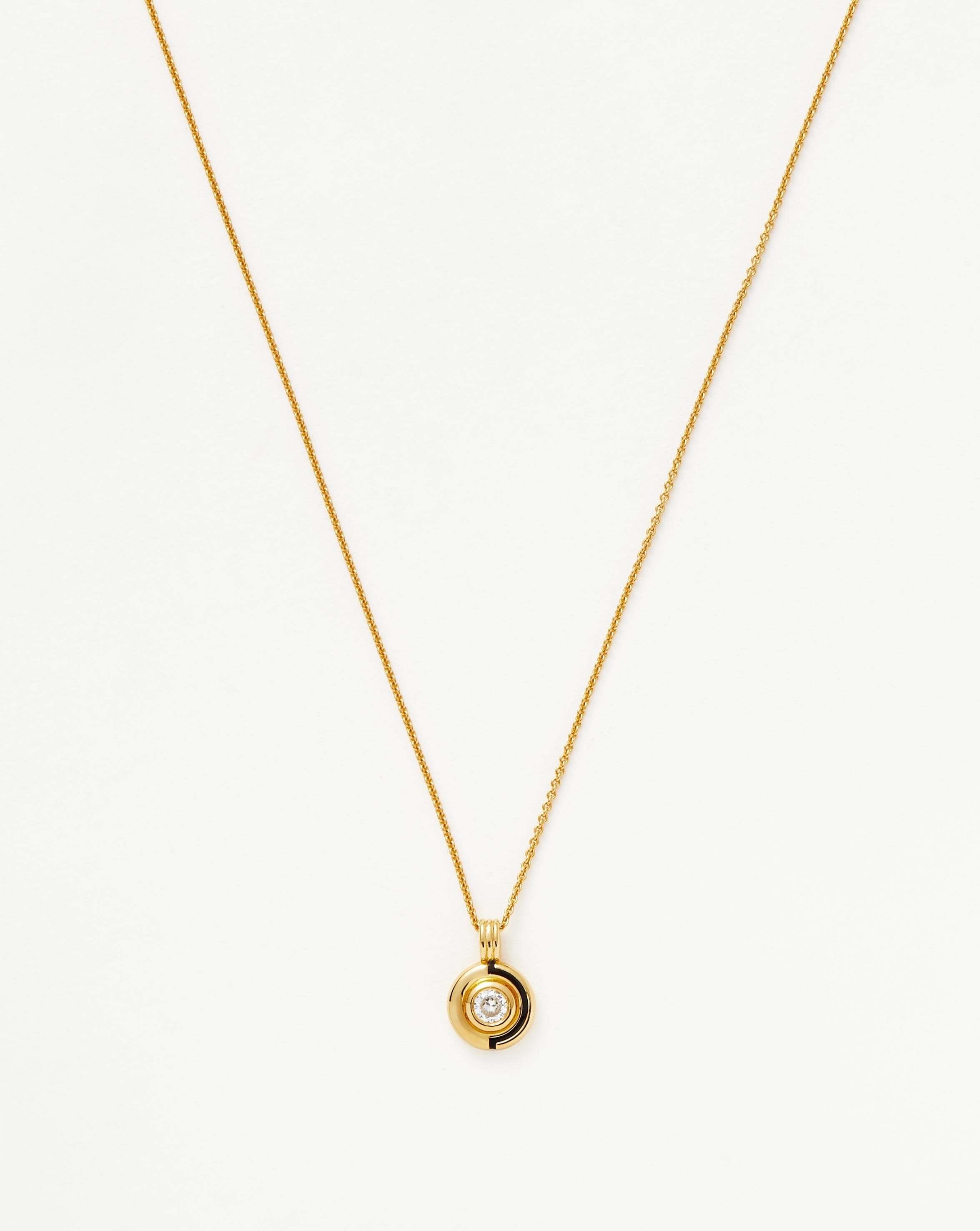 Vintage Enamel & Stone Round Pendant Necklace - Handmade Jewelry for Women | Perfect for Casual Wear, Date Nights & Special Occasions