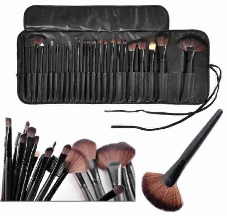 Premium Synthetic Makeup Brushes Set for Foundation & Eyeshadow - Home & Travel Use