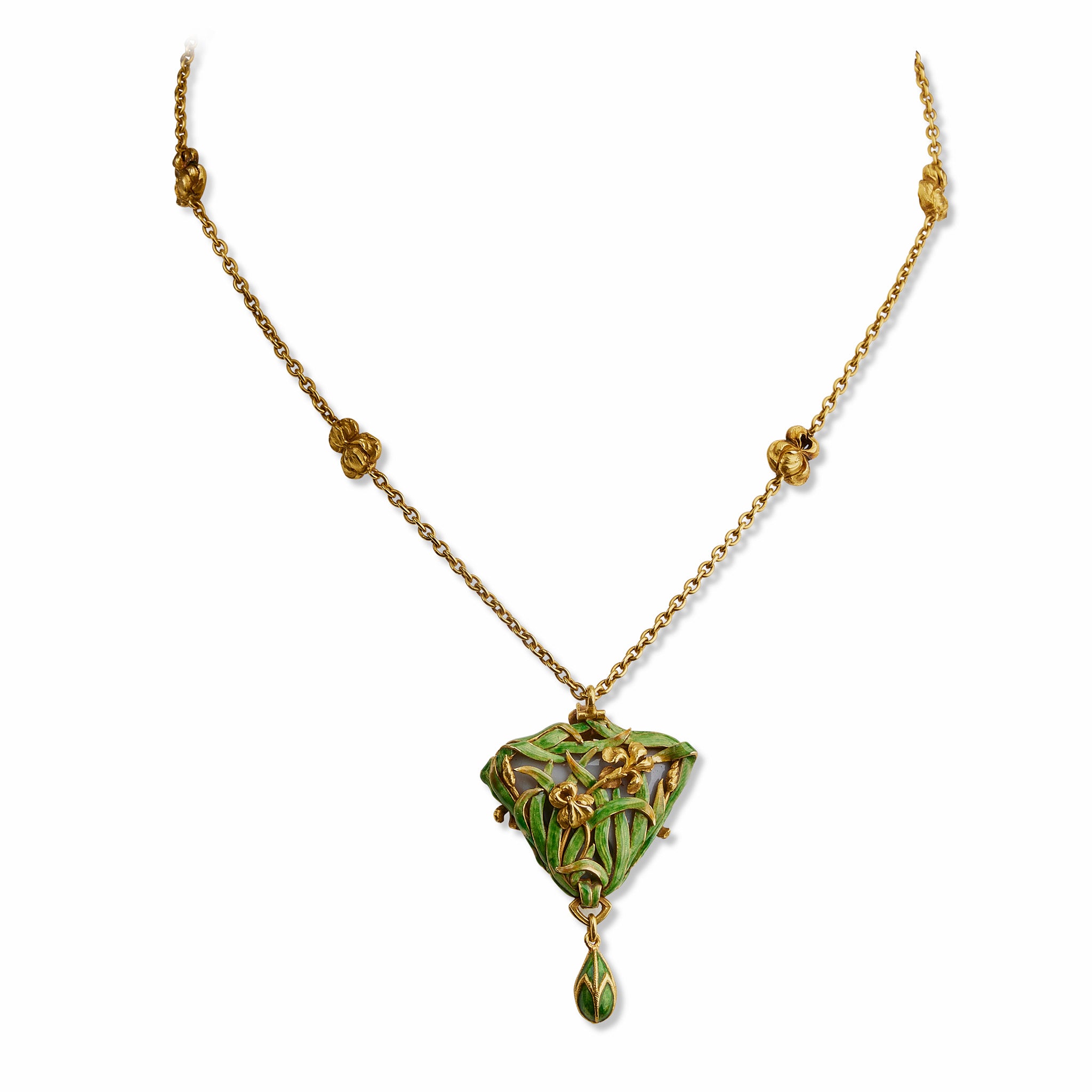 Marcus & Co. Black Opal and Enamel Pendant Necklace - Elegant Handcrafted Jewelry for Women | Perfect for Weddings, Parties & Special Occasions