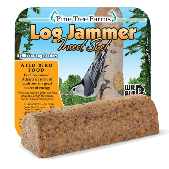 Log Jammer Insect Repellent Suet Plugs - 12 Pack | Natural Pest Control for Birds & Wildlife | Ideal for Bird Feeders, Gardens & Outdoor Use