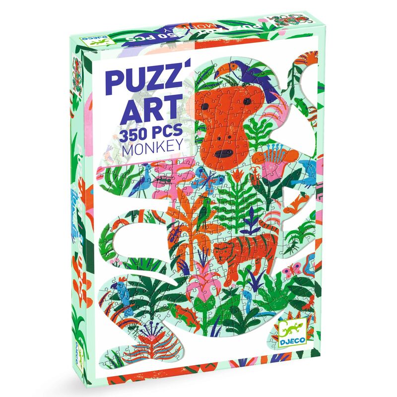 350-Piece Monkey Art Jigsaw Puzzle for Adults & Kids - Fun Educational Brain Teaser for Family Game Night & Classroom Activities