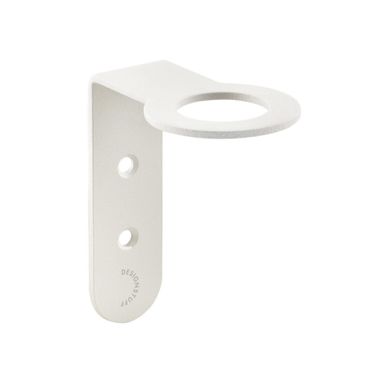 DESIGNSTUFF Floating Soap Dispenser Holder - White | Bathroom Organizer for Countertop or Wall Mount | Perfect for Modern Kitchen & Bathroom Decor