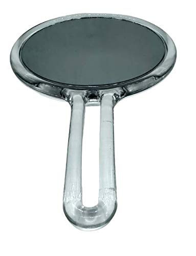 Brushman Beauty Accessories Two Way Hand Mirror - Round Heavy Duty 5212 for Makeup, Salon & Travel Use