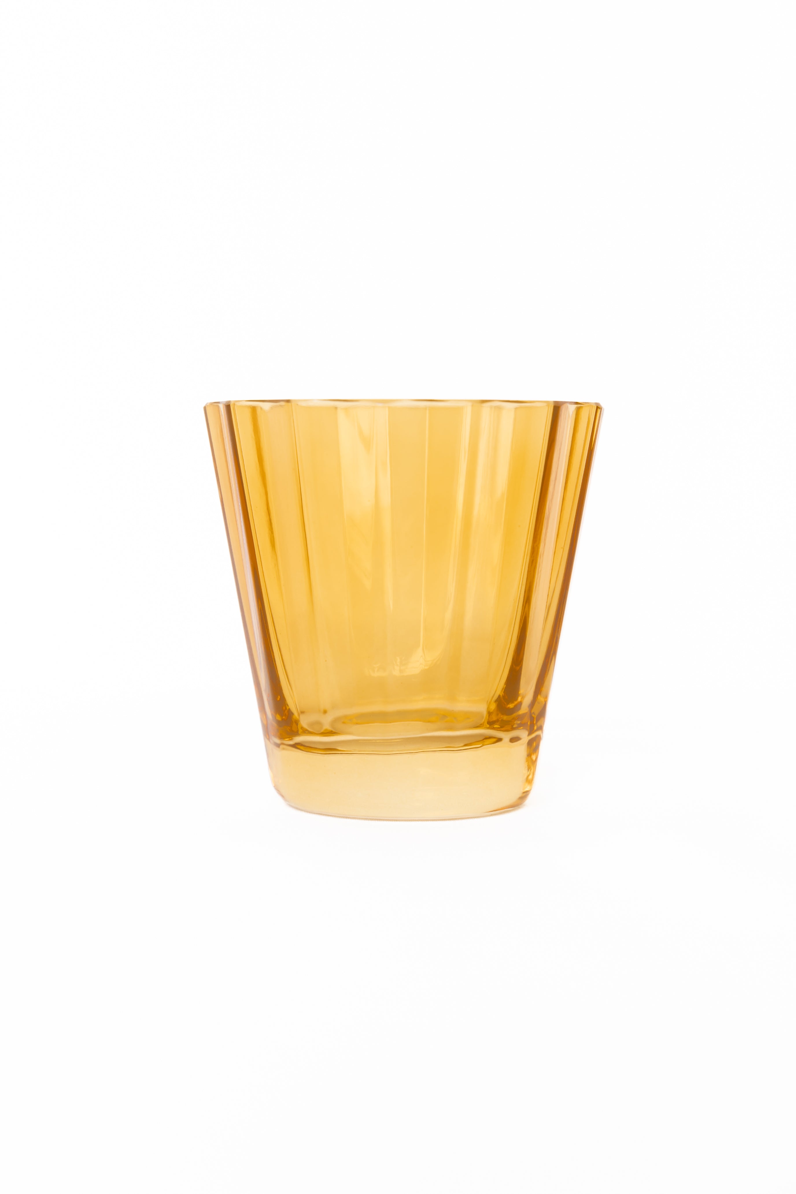 Estelle Colored Sunday Lowball Glasses - Set of 6 Butterscotch Cocktail Glasses for Whiskey, Bourbon & Iced Drinks - Perfect for Home Bars, Parties & Gifts