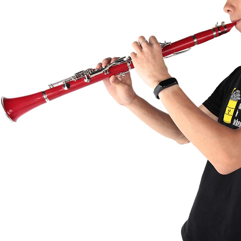 Premium Bakelite BB Clarinet Set with 17 Keys & Plated Buttons - Professional Woodwind Instrument for Students & Musicians - Perfect for Jazz, Classical & Band Performances