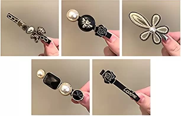 11PCS Korean Hair Clips Set - Trendy Black Barrettes & Cute Hair Pins for Women & Girls | Perfect for School, Work & Party Hairstyles