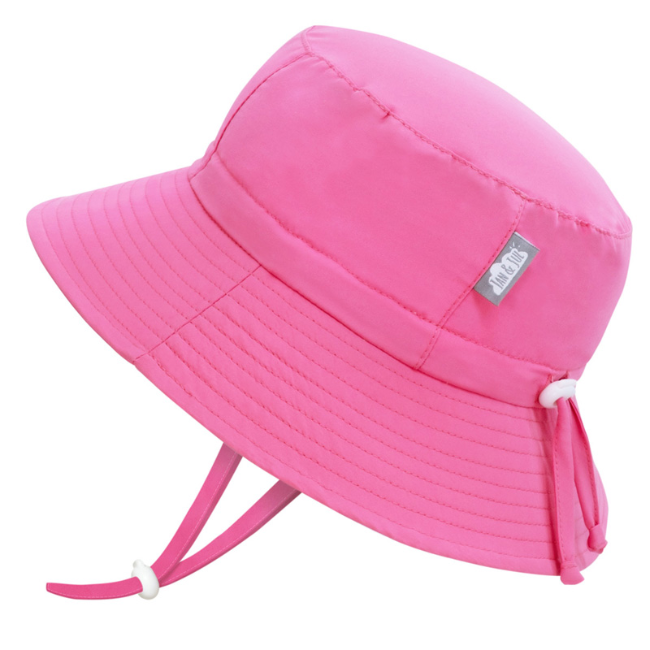 Jan + Jul Aqua Dry Bucket Sun Hat for Women & Girls - UPF 50+ Watermelon Pink Summer Beach Hat for Outdoor Activities, Swimming, and Travel