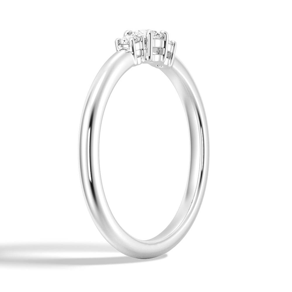 True Love Lab Grown Diamond Three Stone Promise Ring for Women - 14K White Gold Engagement Ring for Her - Perfect for Proposals, Anniversaries & Special Occasions