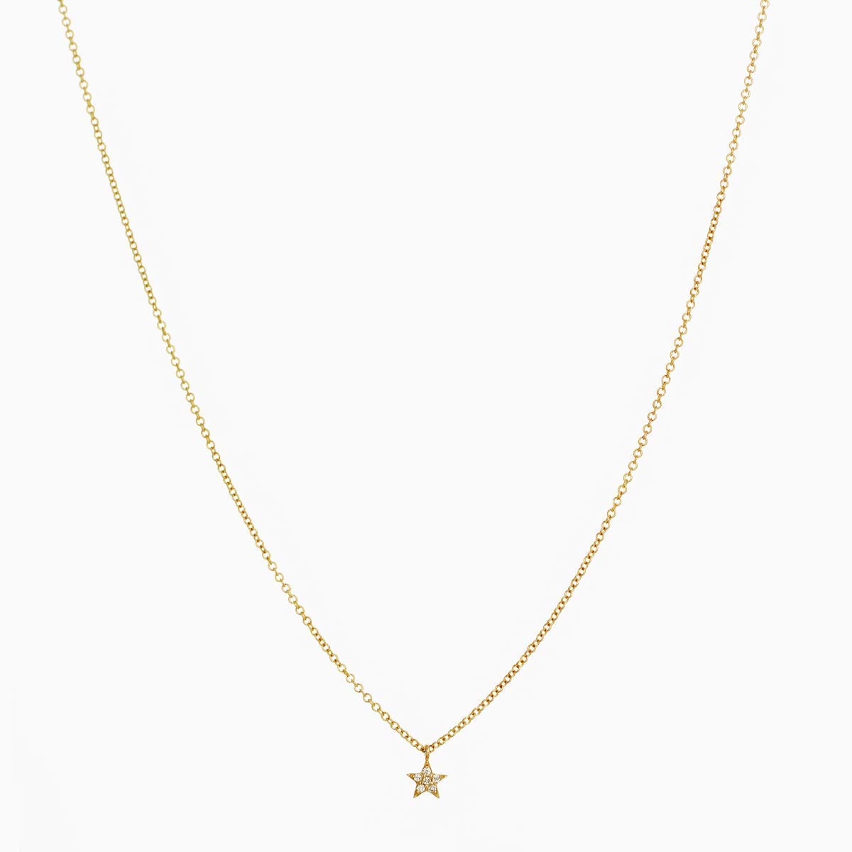 Elegant Star Charm Diamond Necklace - 14K Gold Tiny Star Diamond Pendant Choker for Women, Perfect Gift for Anniversary & Valentine's Day - Ideal for Date Night, Party & Special Occasions