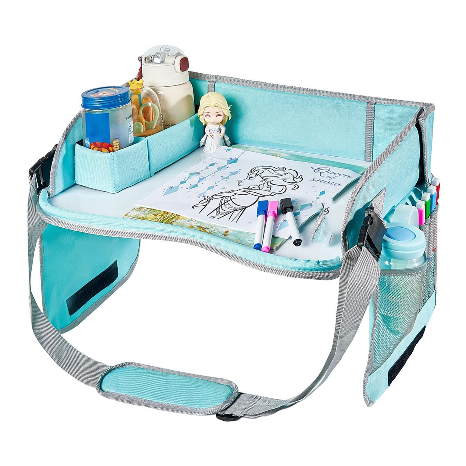 Portable Kids Car Seat Tray - Toddler Travel Snack & Activity Tray for Strollers, Airplanes & Road Trips | Durable Lap Tray for Eating, Drawing & Playing On-The-Go | Perfect for Toddlers 1-5 Years Old