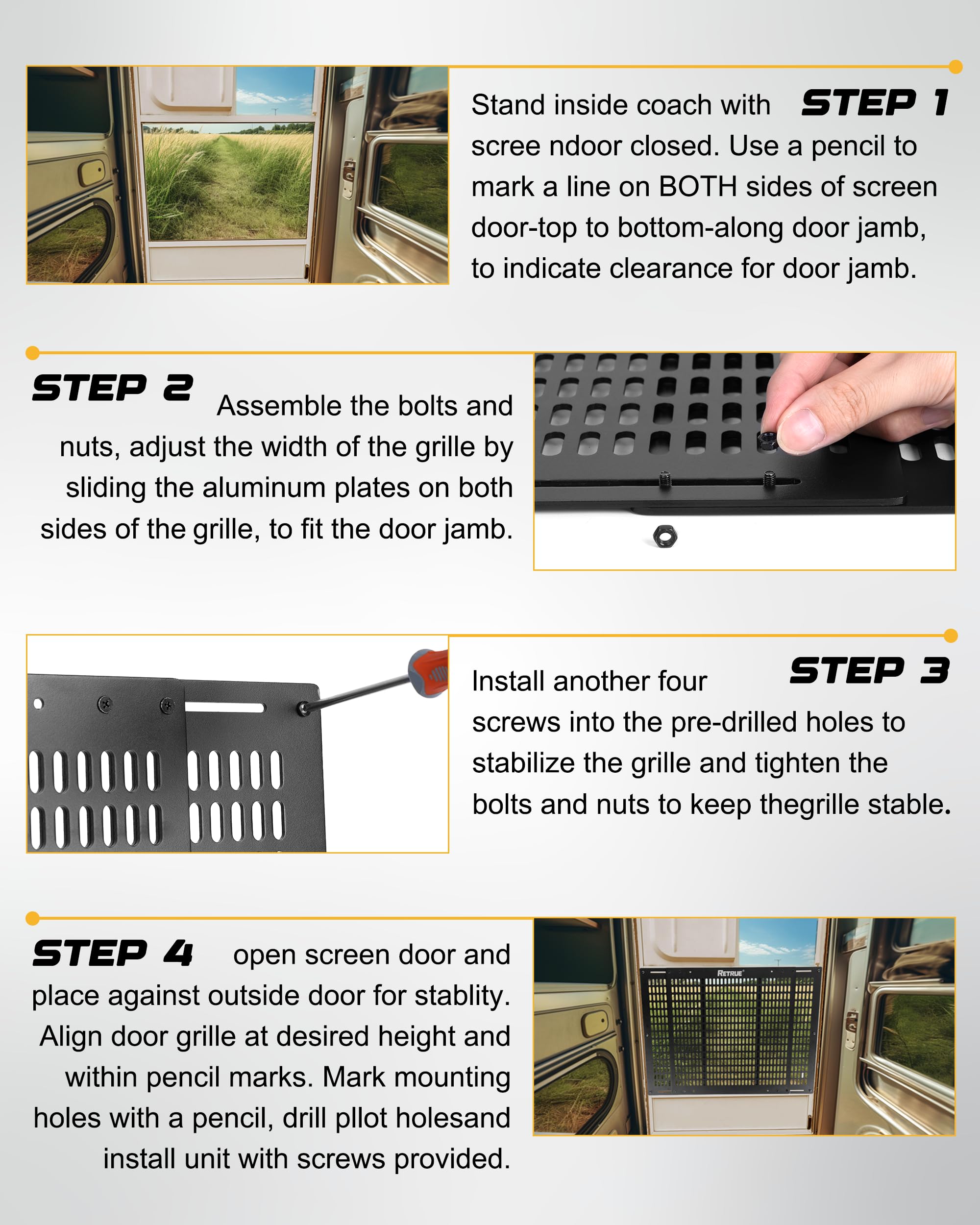 RV Screen Door Protector 22
