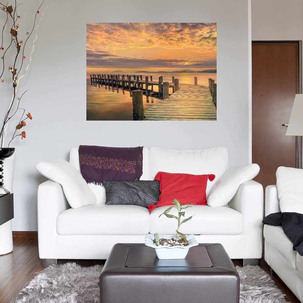 Reaching Out Canvas Wall Art by Mike Calascibetta - Modern Abstract Painting for Living Room, Bedroom, Office Decor - 46x35 Inch Ready-to-Hang Fine Art Print - Perfect for Home, Dining Room & Gift Giving