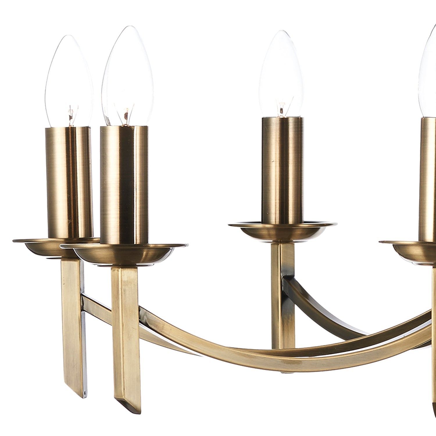 Ambassador 5/8Lt Dual Mount Light Fixture - Antique Brass & Satin Chrome Finish for Ceiling or Wall Lighting - Perfect for Living Room, Bedroom, or Hallway Decor