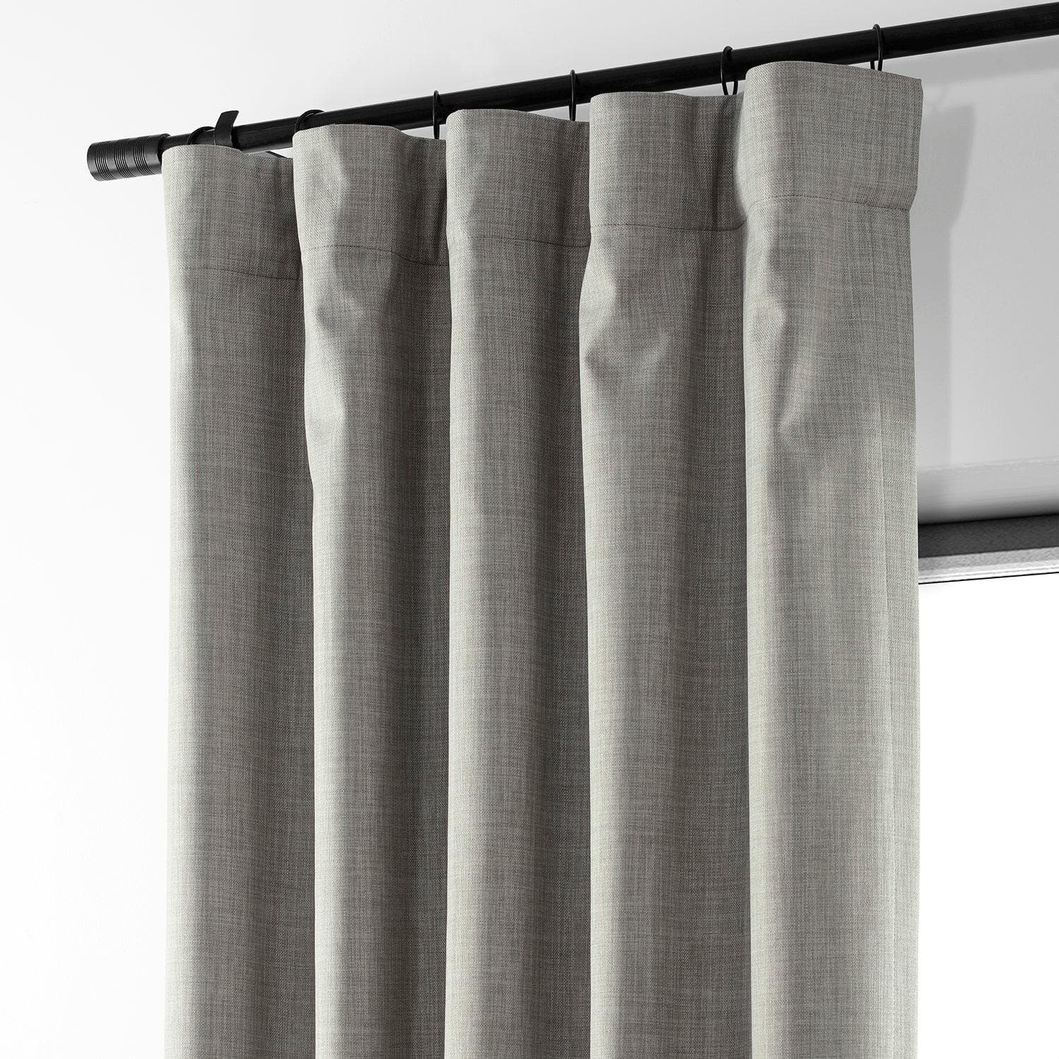 Premium Dark Greige Blackout Curtains - Thermal Insulated Linen Hotel Drapes for Bedroom & Living Room - Noise Reducing & Energy Saving Window Treatments for Home & Office