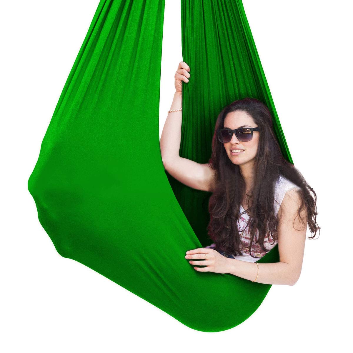 Sensory Swing for Kids & Adults - Indoor Therapy Swing for Autism, ADHD, Aspergers - Elastic Snuggle Swing for Special Needs & Sensory Integration Therapy - Perfect for Home, Classroom, and Therapy Rooms