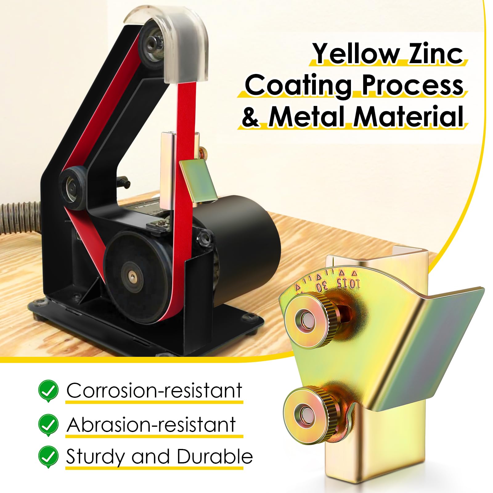 Feekoon Adjustable Knife Sharpening Angle Guide for 1 x 30 Belt Sander - Universal Knife Sharpening Jig with 10°-45° Precision Angles (1 Piece) - Perfect for Kitchen Knives, Hunting & Pocket Knives