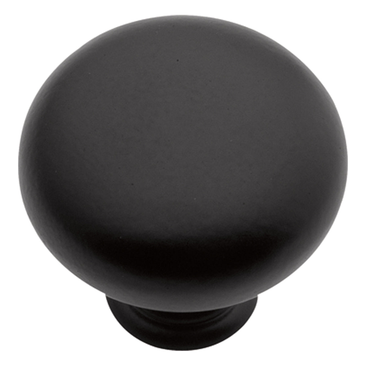 1-1/4 Inch Matte Black Cabinet Knob - Modern Hardware for Kitchen, Bathroom & Furniture - Durable & Stylish Upgrade for Drawers & Doors