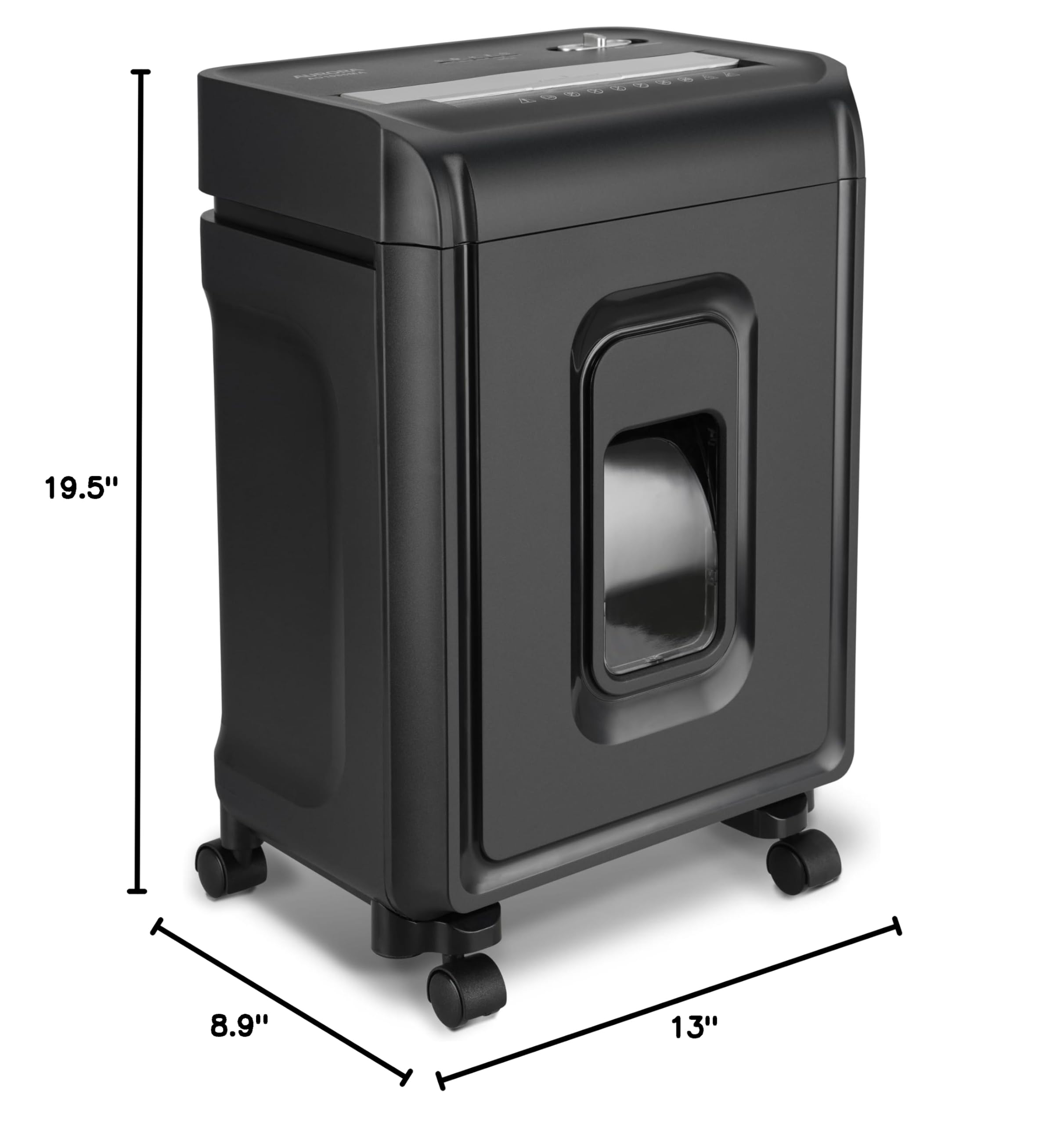 Aurora AU1085MA High-Security 10-Sheet Micro-Cut Paper Shredder with Credit Card Slot - 4-Gallon Pullout Wastebasket & 20-Minute Run Time - Ideal for Home Office, Small Business & Confidential Document Destruction