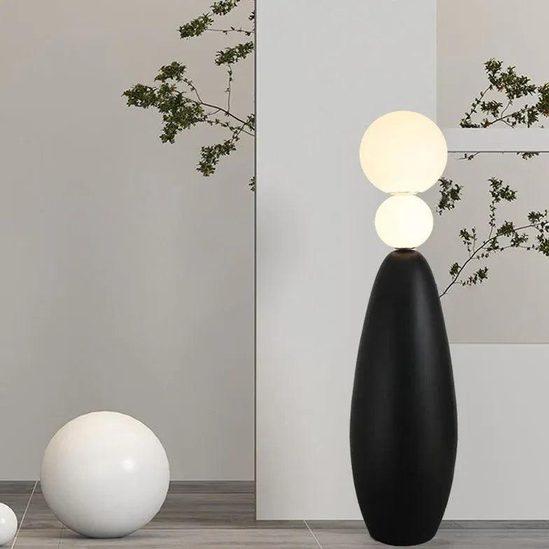 Modern Two-Tone Multi-Sphere Floor Lamp - Stylish Home & Office Lighting for Living Room, Bedroom, or Workspace