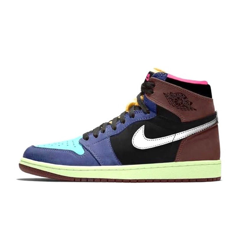Air Jordan 1 High OG Bio Hack Sneakers in Baroque Brown/Racer Pink/Black - Stylish Basketball Shoes for Men & Women - Perfect for Streetwear, Gym & Casual Outfits