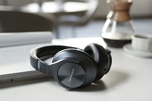 Technics EAH-A800 Premium Closed-Back Wireless Headphones with Noise Cancellation - Black | Perfect for Travel, Office & Home Listening