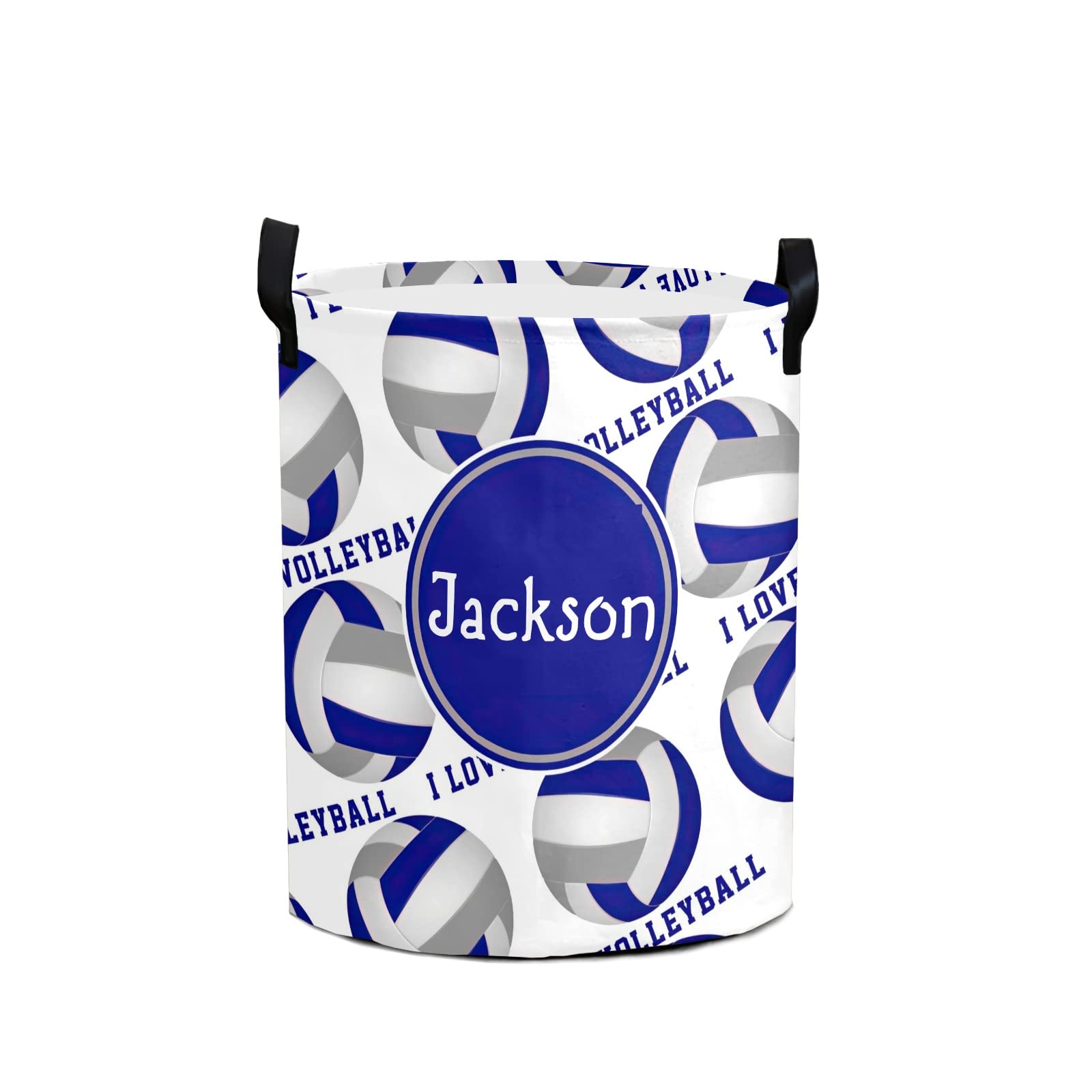 Custom Volleyball Sports Dirty Clothes Bag - Waterproof Collapsible Laundry Storage Basket for Gym, Travel & Bedroom Organization - Perfect for Sports Gear, Toys & Living Room Storage