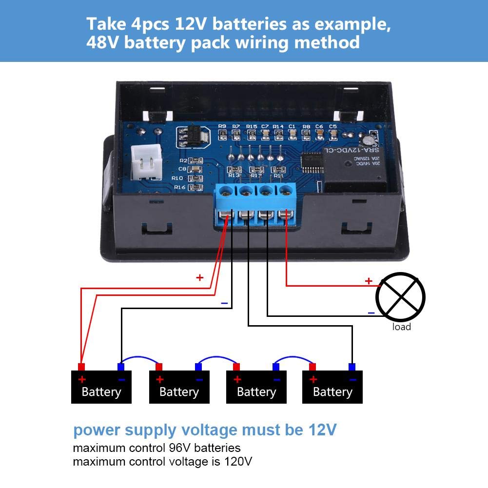 12V DC Low Voltage Cut Off Switch - Automatic Battery Protection Undervoltage Controller for Solar Panels, RVs, and Car Audio Systems