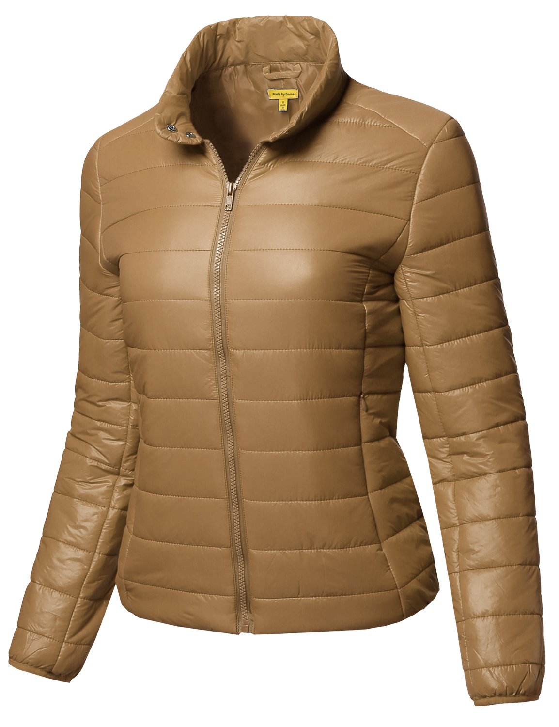 Emma Women's Lightweight Solid Quilted Puffer Jacket for Outdoor Sports | Water-Resistant Winter Coat for Hiking, Camping & Travel | Warm Casual Fall Outerwear