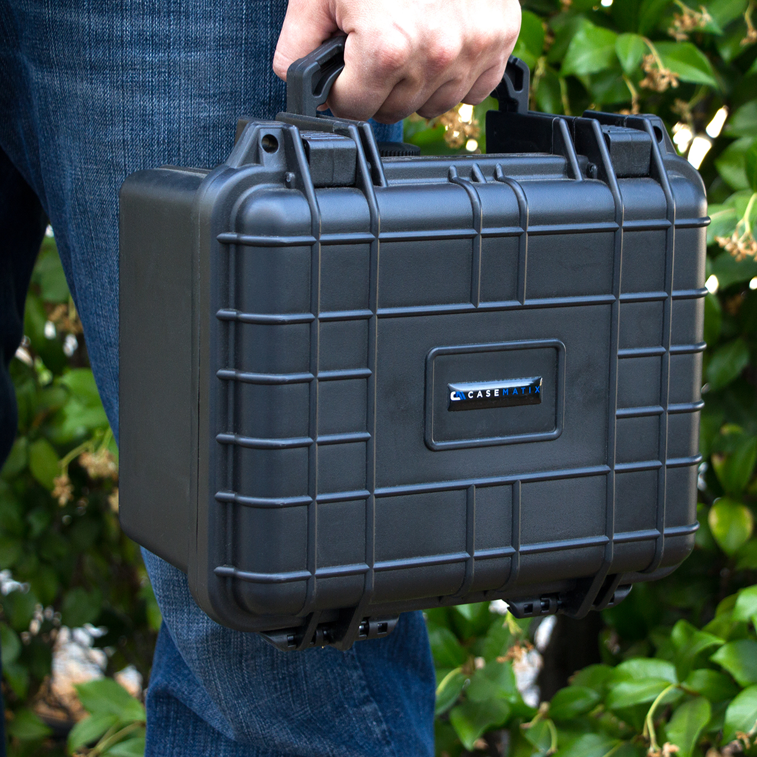 CASEMATIX 25 Pistol Magazine Storage Case - Waterproof Gun Magazine Holder for 25 9mm Magazines or 20 Mags + 1 Pistol | Durable Protective Case for Range, Travel & Secure Storage