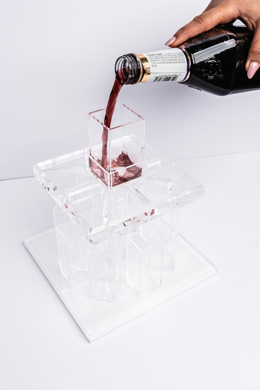 Elegant Acrylic Kiddush Wine Fountain for Jewish Holidays - Perfect for Shabbat, Passover & Wedding Celebrations