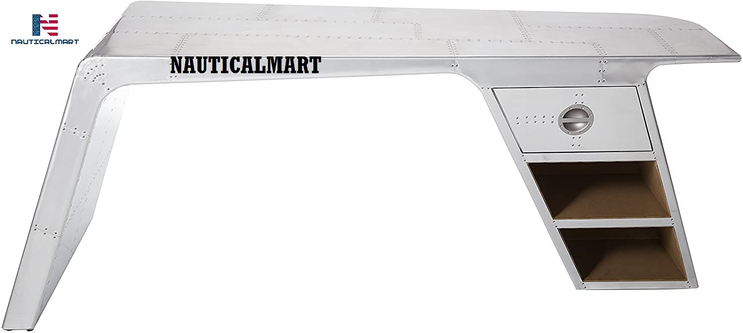 NauticalMart Aluminum Wing Desk for Home & Office