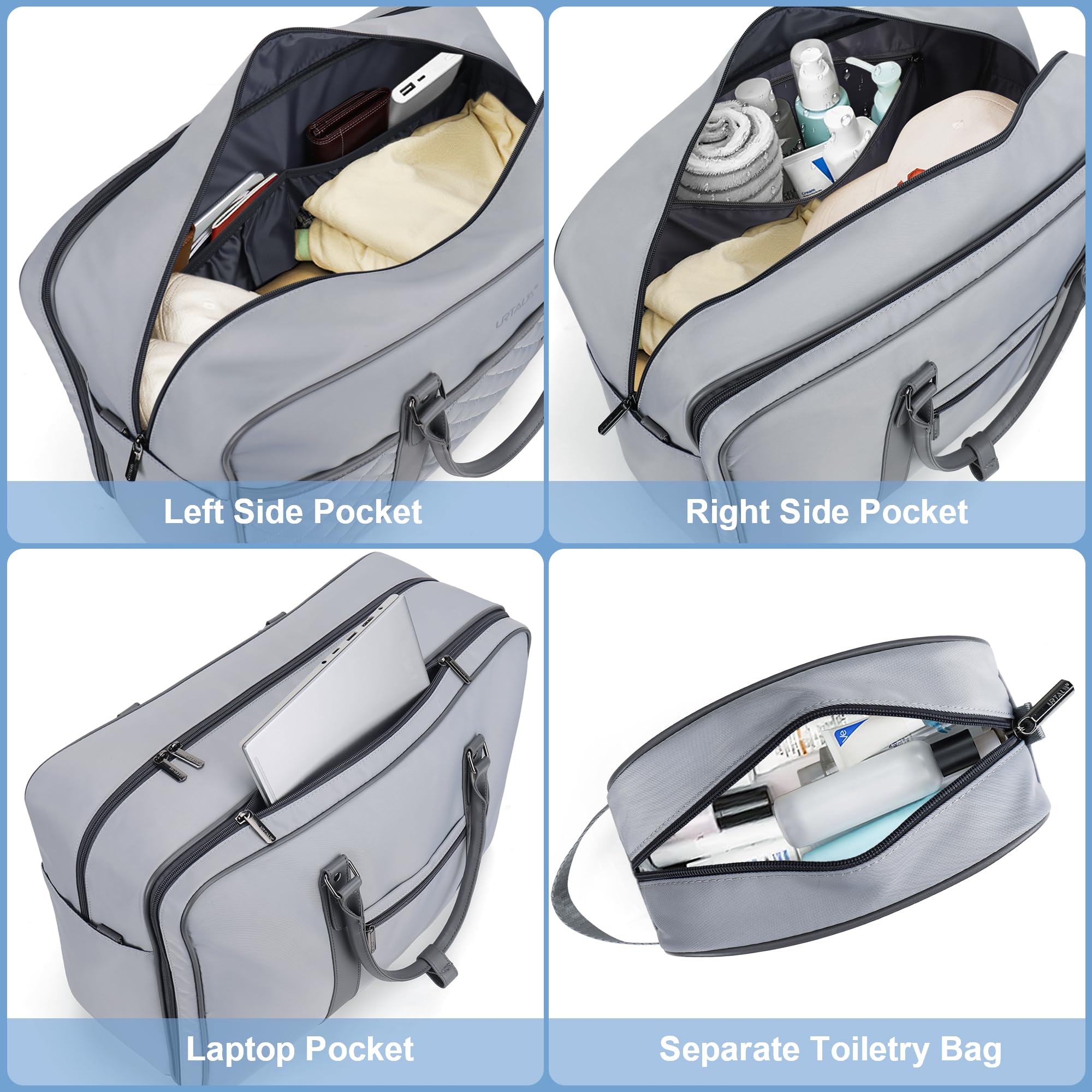 Men's & Women's Travel Duffle Bag - Waterproof Weekender Overnight Bag with 17.3