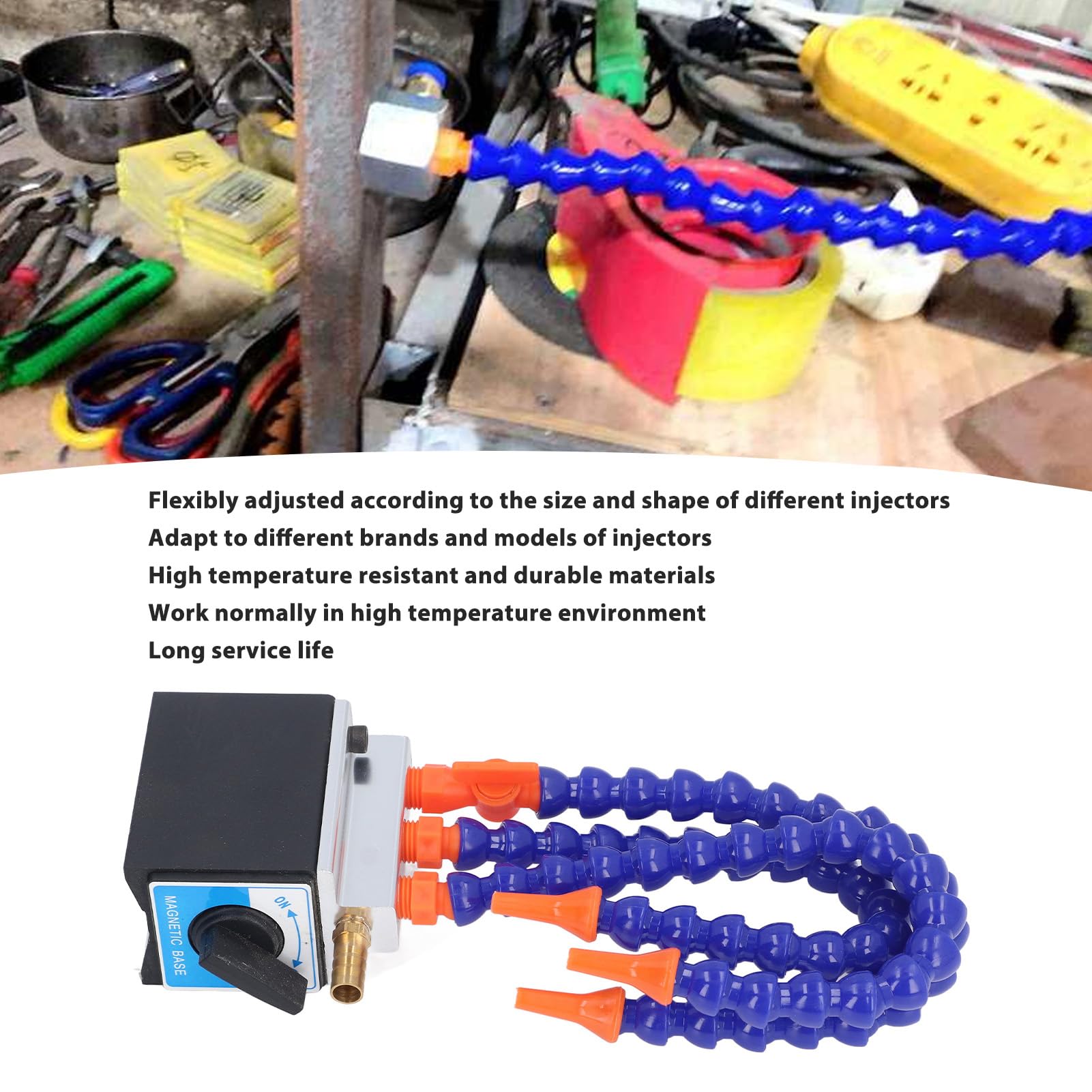 High-Precision Mist Coolant Lubrication Spray System for Metal Cutting - Flexible Hose CNC Milling, Lathe & Engraving Cooling Sprayer with Air Pipe | Perfect for CNC Machining, Metal Fabrication & Industrial Cooling Applications