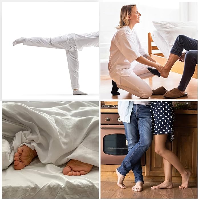 **Men's Fuzzy Fluffy Slipper Socks - Cozy Non-Slip Ankle Socks for Home, Hospital & Indoor Use - 5 Pairs - Perfect for Relaxing & Comfort**