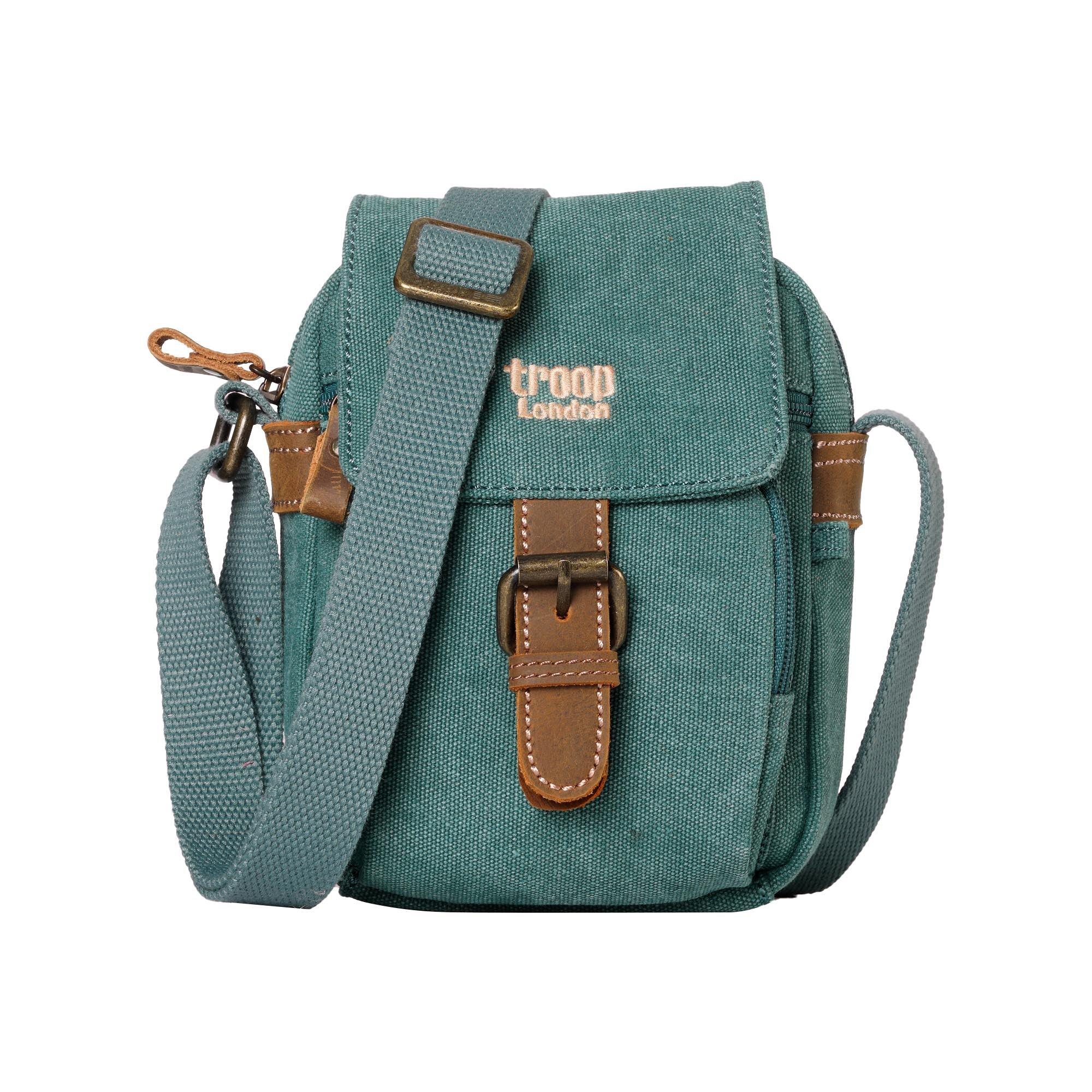 TRP0213 Troop London Classic Canvas Crossbody Bag for Men & Women - Stylish & Durable Everyday Shoulder Bag for Work, Travel & Casual Outings