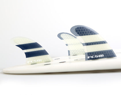 FCS Thruster V2 PC Tri Fin Set - Medium Size for Surfboards | High-Performance Surfing Fins for All Wave Conditions