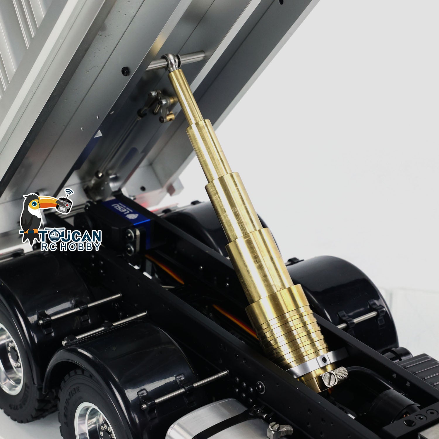 1/14 Scale LESU Custom RTR RC Hydraulic Dump Truck - 8x8 Metal Chassis with Cabin, FS I6S Motor, Servo & ESC - Realistic Sound, Lights & Smoke Effects for Construction Site Play and RC Hobby Enthusiasts