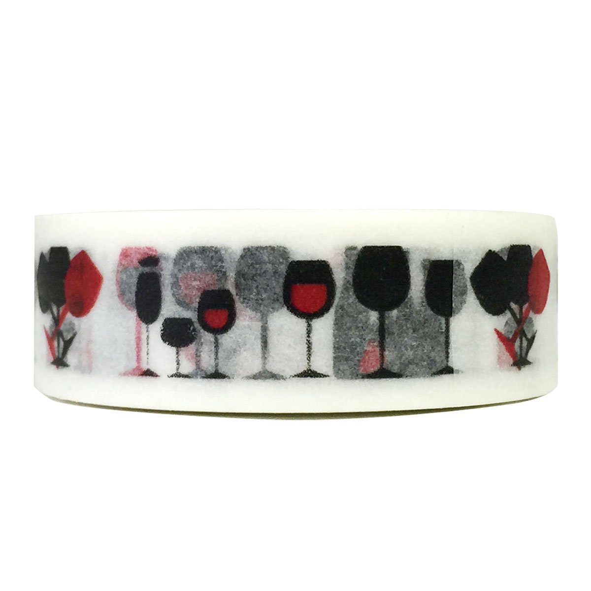 Wrapables Colorful Washi Masking Tape for Wine Glasses - Decorative DIY Craft Tape for Scrapbooking, Gift Wrapping & Home Decor
