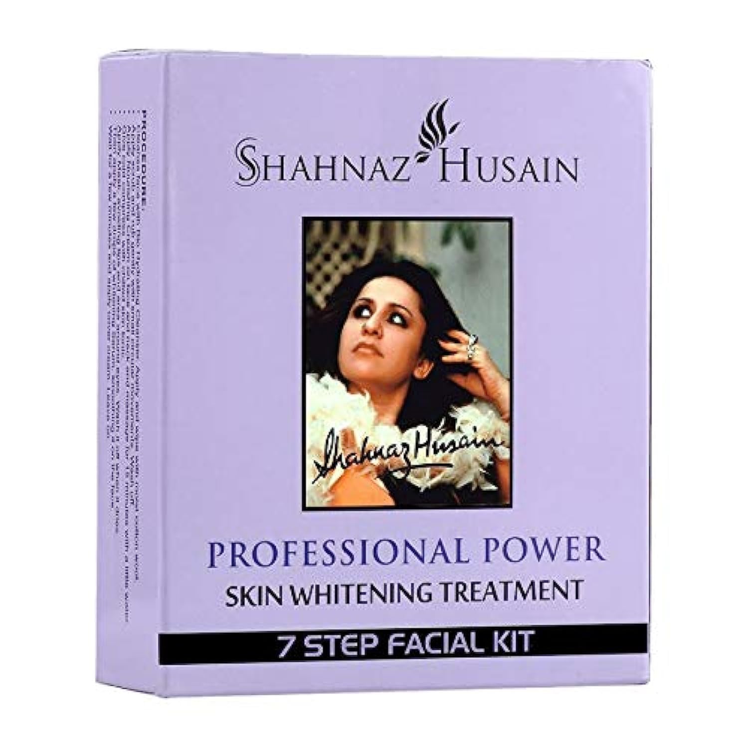 Shahnaz Husain Professional 7-Step Skin Whitening Facial Kit (48g + 15ml) - Brightening Treatment for Dark Spots & Uneven Skin Tone | At-Home Spa Day & Special Occasion Prep