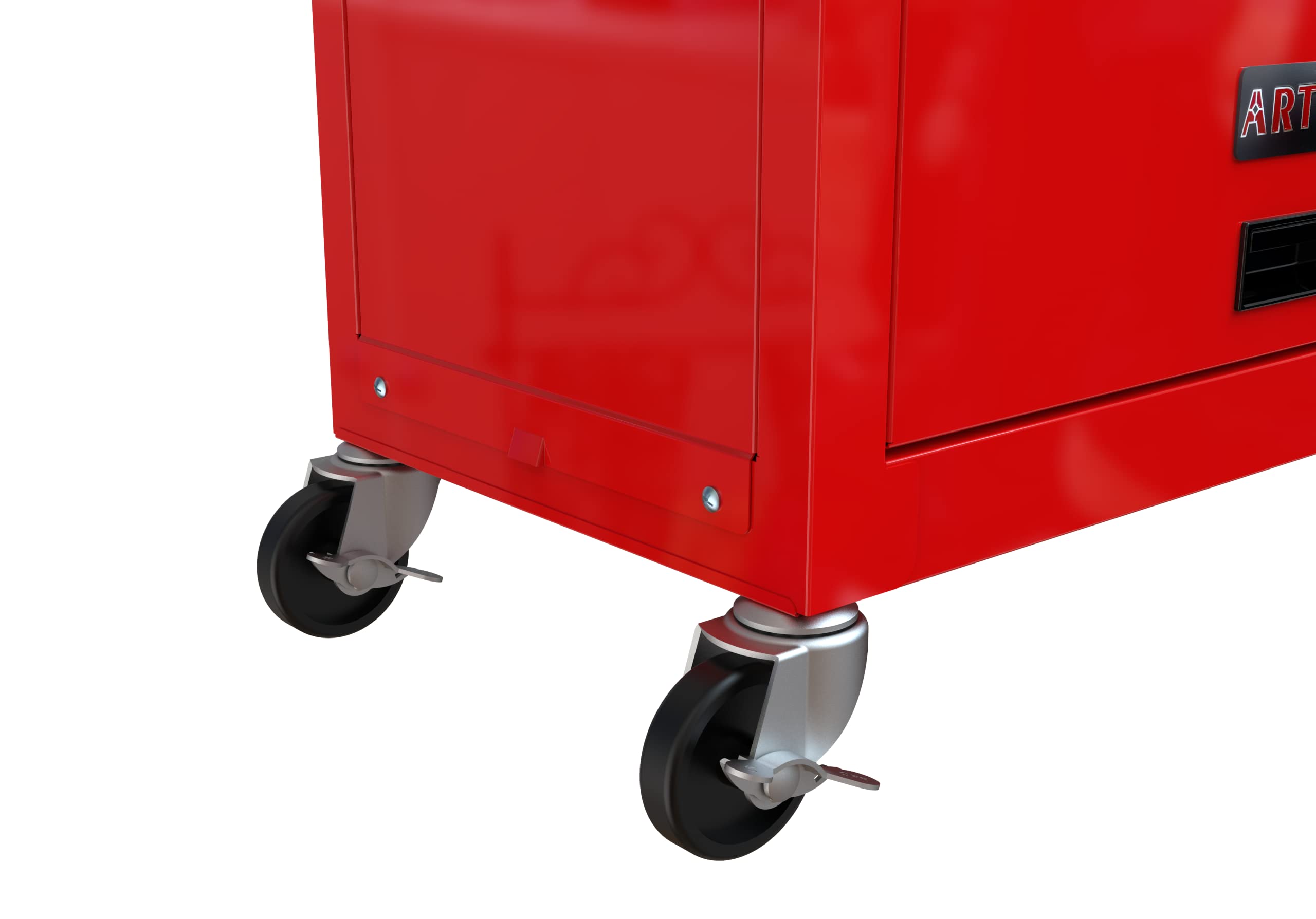 8-Drawer Rolling Tool Chest with Sliding Metal Drawers - Heavy Duty Tool Storage Cabinet & Removable Toolbox Organizer for Workshop, Garage, Auto Repair - Red Rolling Tool Cart for Professional Mechanics & DIY Enthusiasts