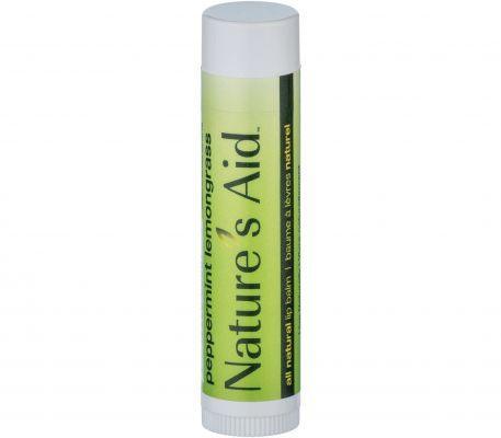 Nature's Aid True Natural Lip Balm - Peppermint & Lemongrass Flavor (0.15oz) | Moisturizing & Soothing for Dry, Chapped Lips | Perfect for Outdoor Activities, Winter Care & Daily Hydration