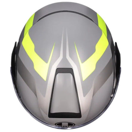 AGV Streetmodular Resia Motorcycle Helmet - Grey, Black, Fluo Yellow - DOT & ECE Certified for Street & Urban Riding