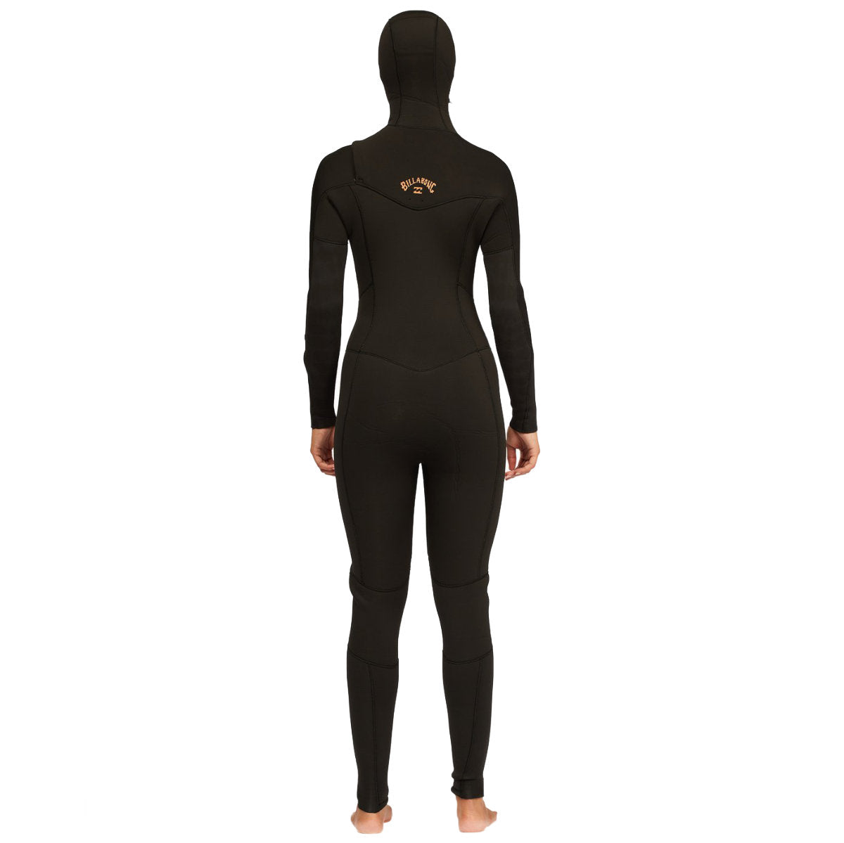 Women's Billabong Synergy 5/4mm Hooded Chest Zip Full Wetsuit - Black Tie Dye Print for Surfing, Diving & Water Sports
